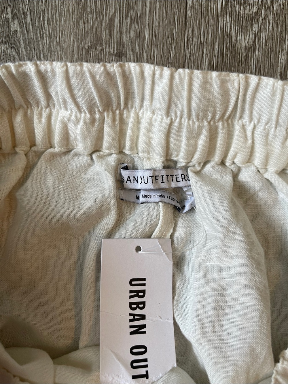 New urban outfitters linen blend parachute ivory pants bottoms  medium - Picture 2 of 7